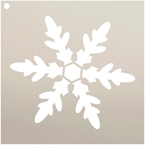 פתית שלג סטנסיל על ידי סטודיו12 / קלאסי חורף חג אמנות / לשימוש חוזר מיילר תבנית / ציור, גיר | מעורב